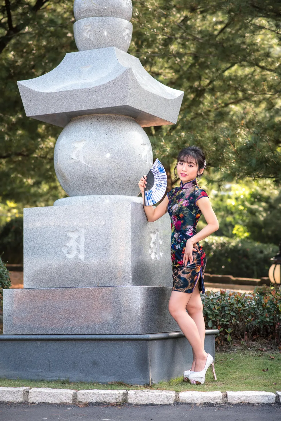 [Mzsock] NO.194 Yu Chen short cheongsam high heels beautiful legs street photography#[105P]-90